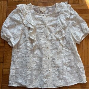 Sezane Jordanna Blouse Écru. - Size 38